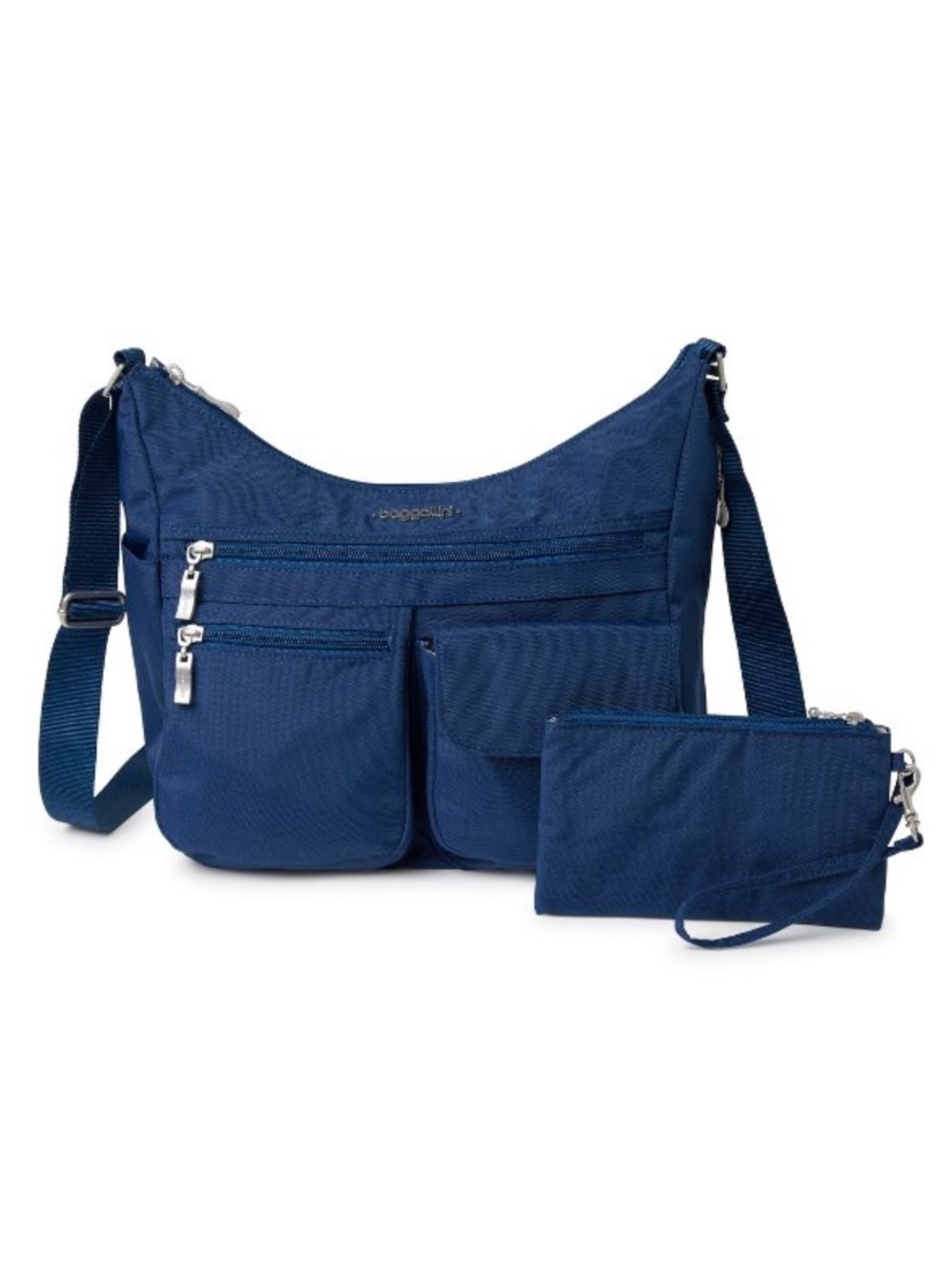 Baggallini Navy Everywhere Bagg
Crossbody Shoulder Bag with RFID Wristlet